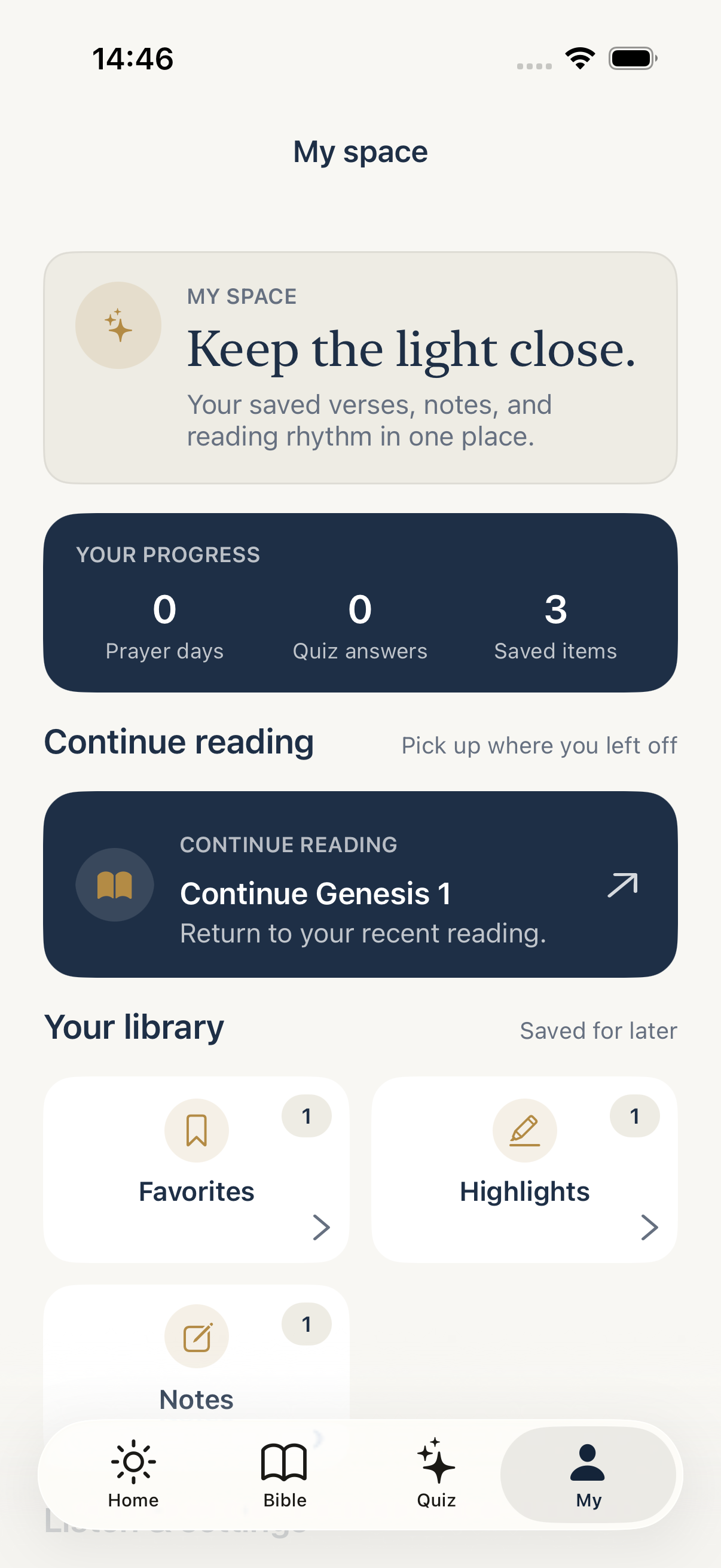 Light Bible saved verses and notes